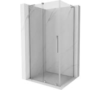 Mexen - Velar L Box doccia estensibile 120 x 90 cm, trasparente, cromato
