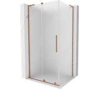 Mexen Velar L cabina doccia scorrevole 100 x 75 cm, brina, rame spazzolato - 871-100-075-33-65 44222 5905315307866
