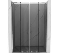 Mexen Velar L Duo - Porta scorrevole per doccia, 160 cm, grafite cromata