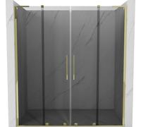 Mexen Velar L Duo - Porta scorrevole per doccia, 170 cm, grafite, oro