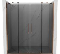 Mexen Velar - Porta scorrevole Duo, 170 cm, grafite, oro rosa