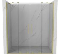 Mexen Velar - Porta scorrevole Duo, 170 cm, trasparente, oro spazzolato