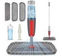 MEXERRIS Lavapavimenti a Spruzzo, Scopa Lavapavimenti Mocio Spray Lavapavimento Microfibra Mocio con Spray Professionale Spray Mop con 3 Cuscinetti Riutilizzabili per Tutti i Pavimenti