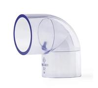 MEXEWORD 1 connettore for Tubo in UPVC da 20, 25, 32, 40, 50 mm, Giunto a T Dritto Trasparente, Adattatore for Tubo Rio(Elbow I.D 50mm)