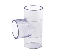 MEXEWORD 1 connettore for Tubo in UPVC da 20, 25, 32, 40, 50 mm, Giunto a T Dritto Trasparente, Adattatore for Tubo Rio(Tee I.D 50mm)