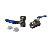 MEXEWORD 1 pz 3/4'' DN20 1/2'' DN15 BSPT Valvola a Sfera for Tubi in Acciaio Inossidabile SS304 Valvola a Sfera ON-off filettata Femmina Valvola Diretta Dritta(DN20)
