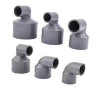 MEXEWORD 1 pz Raccordo a Gomito di riduzione in PVC Grigio 25~63 mm Adattatore for Tubo di irrigazione da Giardino, Raccordo for Tubo di riduzione for Acquario(40x20mm)