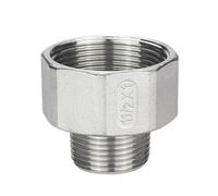 MEXEWORD 1 pz Raccordo for Tubo 1/4" 3/8" 1/2" 3/4" 1" 1-1/4" 1-1/2" BSP Filettatura Femmina-Maschio Adattatore connettore Riduttore for Tubo in Acciaio Inossidabile 304(1 BSP - 1I2 BSP)