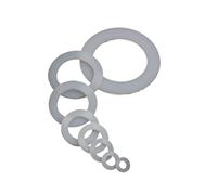 MEXEWORD 10 Pezzi Bianchi 1/4" 3/8" 1/2" 3/4" 1" 20/25/32/40/50mm Guarnizione Piatta in Silicone O-Ring Guarnizione rondella Anello Rubinetto Idraulico rondella Anello di Tenuta Spessore 3mm(32mm)