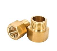 MEXEWORD 2 Pezzi Giunto Riduttore Dritto Esagonale in Ottone 1/8" 1/4" 3/8" 1/2" 3/4" Connettore filettato Femmina-Maschio Collegamento Tubo di irrigazione(G3l8 to G3l8)