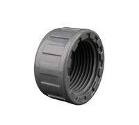 MEXEWORD 2 Pezzi PVC 20~50mm Filettatura Femmina Tappo terminale connettore irrigazione Giardino Acquario Serbatoio Tubo Adattatore(Grey,1 inch)