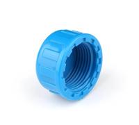 MEXEWORD 2 Pezzi PVC 20~50mm Filettatura Femmina Tappo terminale connettore irrigazione Giardino Acquario Serbatoio Tubo Adattatore(Blu,1l2 inch)