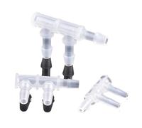MEXEWORD 5 Pezzi connettore a Tre Vie Tipo F Lato PP 2,4 mm ~ 9,5 mm Giunto Tubo Acqua Acquario Serbatoio Tubo Flessibile Pagoda separatore Acqua(F-Type 6.4mm)