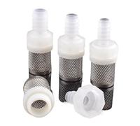 MEXEWORD 5 Pezzi di Filtro in plastica PP in Acciaio Inossidabile for irrigazione da Giardino, Filtro for Pompa, Copertura in Rete for Acquario, Filtro for impurità(1I2-16mm)