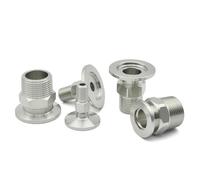 MEXEWORD KF16 KF25 KF40 KF50 Adattatore for Giunto Esagonale con Flangia for Vuoto Acciaio Inossidabile 304 Filettatura Esterna BSP 1/8 "1/4" 1/2" 3/4" 3/8" 1" 11/4" 11/2" 2"(KF40-OD 1 inch)