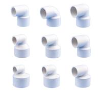 MEXEWORD Raccordo a Gomito di riduzione in PVC Bianco for Tubi di Acquario, Acquario, Fornitura idrica, raccordi for Tubi di irrigazione da Giardino(50x32mm)