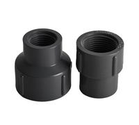 MEXEWORD Raccordo filettato in plastica 1/2" 3/4" 1" Raccordo di Cambio Maschio/Femmina Dritto Raccordi for Tubi Adattatore for irrigazione Passo 1,5 mm(Nero,1/2")