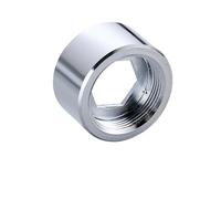 MEXEWORD Riduttore filettato Femmina da 24 mm, Adattatore for manometro da 16, 18, 19, 20, 22, 24, 1/2'', Rubinetto da Cucina, Bagno, Nastro for Acqua in Ottone(F24 X F24)