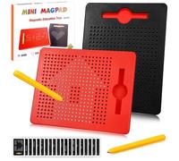 Mexgcom 2 Pcs Tavolo da Disegno Magnetico, Magnetica Giochi Bambini, Giocattolo Educativo Magico con Penna e Mappa, Tavola Pittura Magnetica per Bambini Educazione Familiare e Scolarizzazione