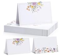 Mexgcom 50pz/Confezione Segnaposto, Il Formato Della Carta È 10x9 CM, Foglie e fiori di carta da lettere - segnaposto matrimonio, matrimonio, compleanno, battesimo, ecc (Stile B)