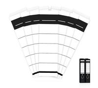 Mexgcom 55 Pcs Etichette Raccoglitori Autoadesivi per Cartelle Bianche 19×5,4 cm, Etichette Autoadesive per Dorso di Cartelle Larghe 8 cm, Vuoto Etichette Adesive