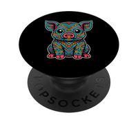 Mexican Aztec Maya Pig Mitologia Opere d'arte indigene PopSockets PopGrip Adesivo