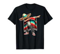 Mexican Boy Dabbing Poncho Divertente Cinco De Mayo Party Bambini Maglietta