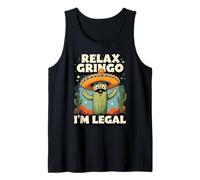 Mexican Cactus Funny Cinco de Mayo Relax Gringo I'm Legal Canotta