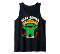 Mexican Cactus Funny Cinco de Mayo Relax Gringo I'm Legal Canotta
