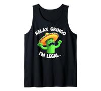 Mexican Cactus Funny Cinco de Mayo Relax Gringo I'm Legal Canotta