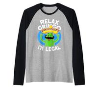 Mexican Cactus Funny Cinco de Mayo Relax Gringo I'm Legal Maglia con Maniche Raglan
