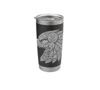 Mexican Eagle Aztec Calendario Hecho En Mexico Arte Culturale Bicchiere termico in acciaio inox doppia parete