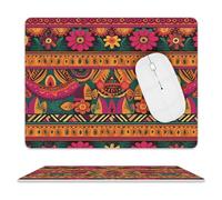 Mexican Folk Art Boho Tappetini Mouse Bordo Cucito Tappetini per Il Mouse Soffice Mousepad per Ufficio Casa Lavoro 25X30Cm