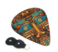 Mexican Folk Art - Plettri per chitarra boho, 6 plettri per chitarra, stampa su entrambi i lati, per chitarra acustica, basso, ukulele, chitarra elettrica (0,46 mm, 0,71 mm, 0,96 mm)