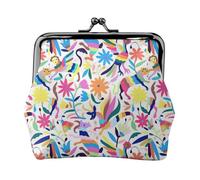Mexican Otomi Animals Printing Small Travel Kit Portafoglio, Borsa Compatta Per Avventure Campeggio E Pesca Viaggi, nero, Taglia unica, Art Deco