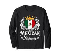 Mexican Princess Mexico Flag Proud Mexican Girl Maglia a Manica