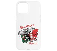 Mexican Sangre Azteca Warrior Skull Mask Mexico Native Custodia per iPhone 15