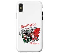 Mexican Sangre Azteca Warrior Skull Mask Mexico Native Custodia per iPhone X/XS