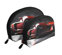 Mexican - Set di 2 trousse da viaggio con cerniera, per cosmetici, Auto Sport Speed, Taglia unica