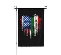 Mexico America Hearts Mexican Bandiera Da Giardino Con Occhielli Bandiera Da Esterno Durevole Bandiere Da Cortile Per Festival Interni Campionato 30X45cm