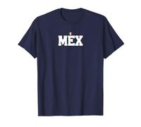 Mexico Country Code with Flag Trendy Varsity Style Maglietta