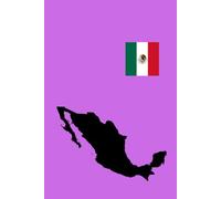 Mexico Country Map and Flag Design Notebook: Pink Color Background