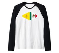 Mexico Heritage: New Mexico Pride Maglia con Maniche Raglan