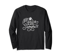 Mexico Is Forever - Cuore Patriottico Messicano Line Art Maglia a Manica