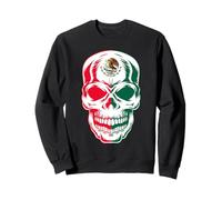 Mexico Skull Patriotic Mexican Aztec Day of the Dead Felpa