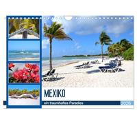 Mexiko - ein traumhaftes Paradies (Wandkalender 2026 DIN A4 quer), CALVENDO Monatskalender: Mexiko - die schönsten Strände Karibik machen Lust auf Urlaub