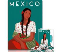 Mexiko-Puzzle für Erwachsene, 1000 Teile, Staycation, Zeit totschlagen, jedes Teil ist einzigartig - anspruchsvolles Familienspiel, 38x26cm