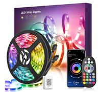 Mexllex LED Striscia 30m,Striscia LED RGB Bluetooth,Strisce LED Cambia Colorati con Controllo App e Telecomando,Sincronizza Musica,Luci LED per Camera da Letto casa Armadio Decalcomania