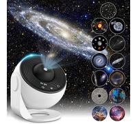 Proiettore Stelle Soffitto, Proiettore Planetario con Disco da 12 Film, Proiettore Galassia Proiettore Stelle Soffitto Bambini , Regolabile a 360°, Regali per Adulti e Bambini