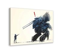 MExmeb Metal Gear Solid V The Phantom Pain Game - Poster su tela, decorazione per camera da letto, ufficio, camera da letto, regalo, con cornice, 30 x 45 cm